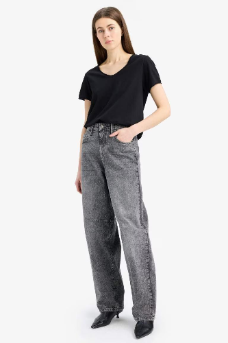 Resim Defacto Kadın Kısa Kol T-shirt K1507AZBK81