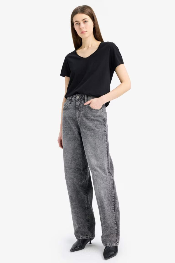 Resim Defacto Kadın Kısa Kol T-shirt K1507AZBK81