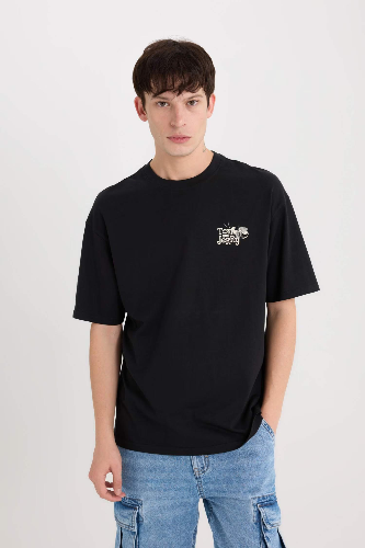 Resim Defacto Erkek  T-shirt D6790AXBK81