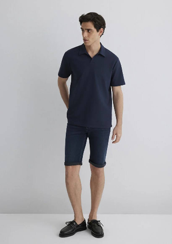 Resim Mavi Regular Erkek  T-shirt M0612618-70490