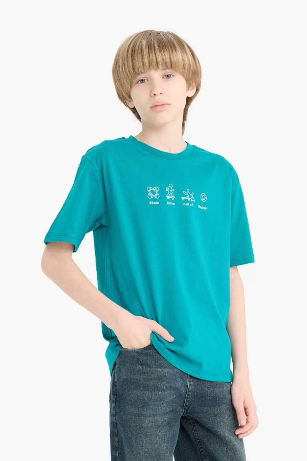 Resim Defacto Erkek Çocuk T-shirt F2571A8/GN593