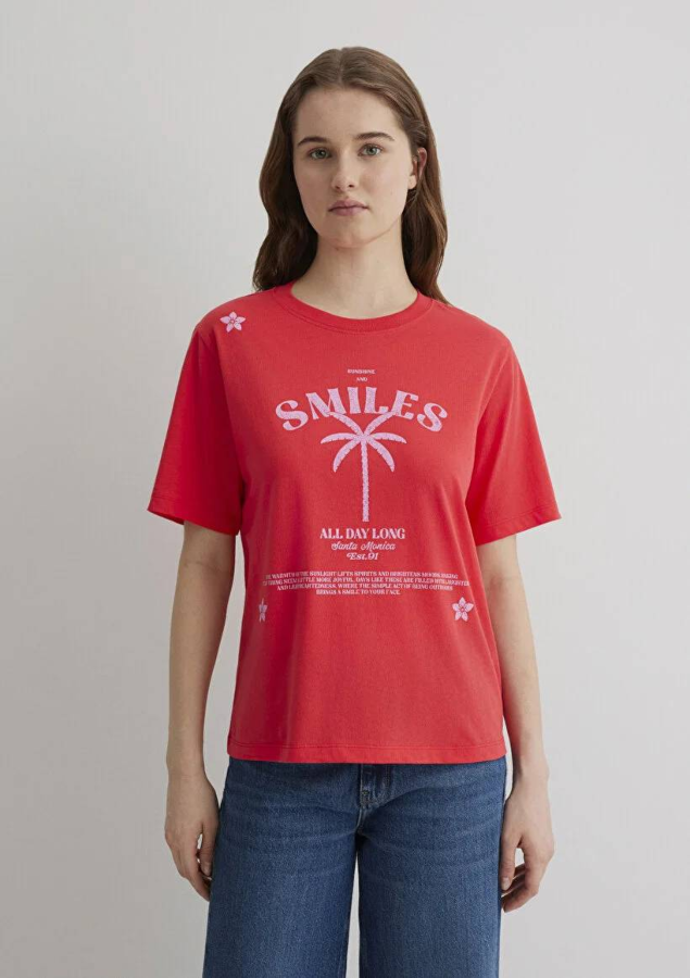 Resim Mavi Regular Kadın  T-shirt M1613164-71083
