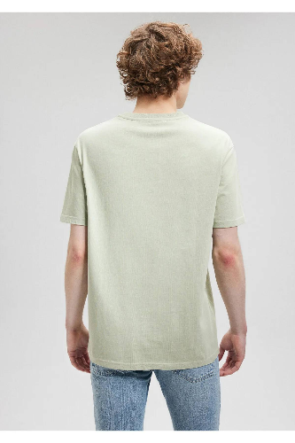 Resim Mavi Kısa Kol Erkek T-Shirt M066249-85873