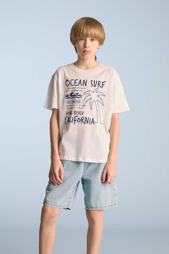 Resim Defacto Erkek Çocuk Kısa Kol T-shirt E6315A8WT34