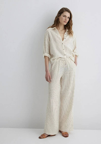 Resim Mavi Wide Leg Kadın  Kanvas Pantolon M1010696-87977