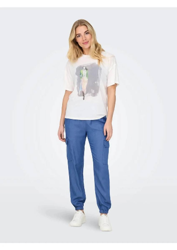 Resim Only Onlvıta Lıfe SS Summer Top Box Jrs Kadın T-shirt 15349876