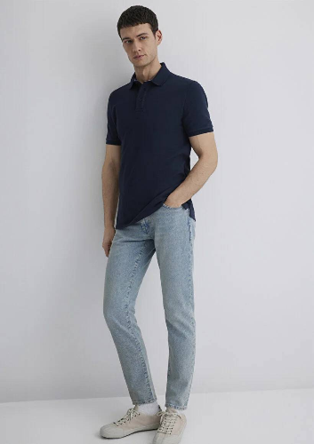 Resim Mavi Polo Erkek T-Shirt M0612534-82183