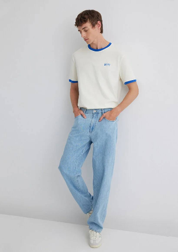 Resim Mavi Loose Erkek  Jean Pantolon M0010101-89518