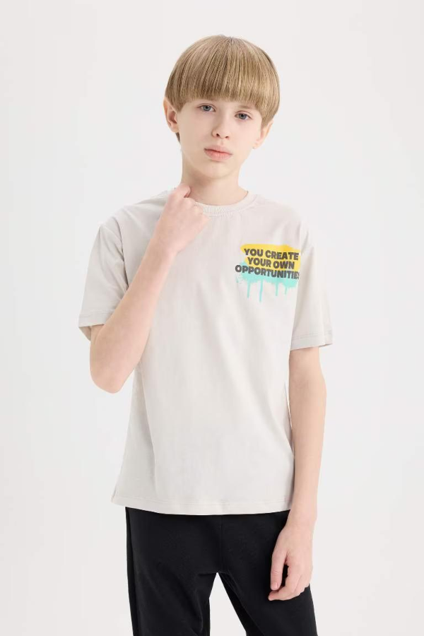 Resim Defacto Erkek Çocuk Kısa Kol T-shirt D9288A8GR503
