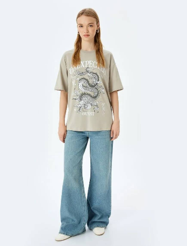 Resim Koton Kadın T-shirt 5SAL10176IK
