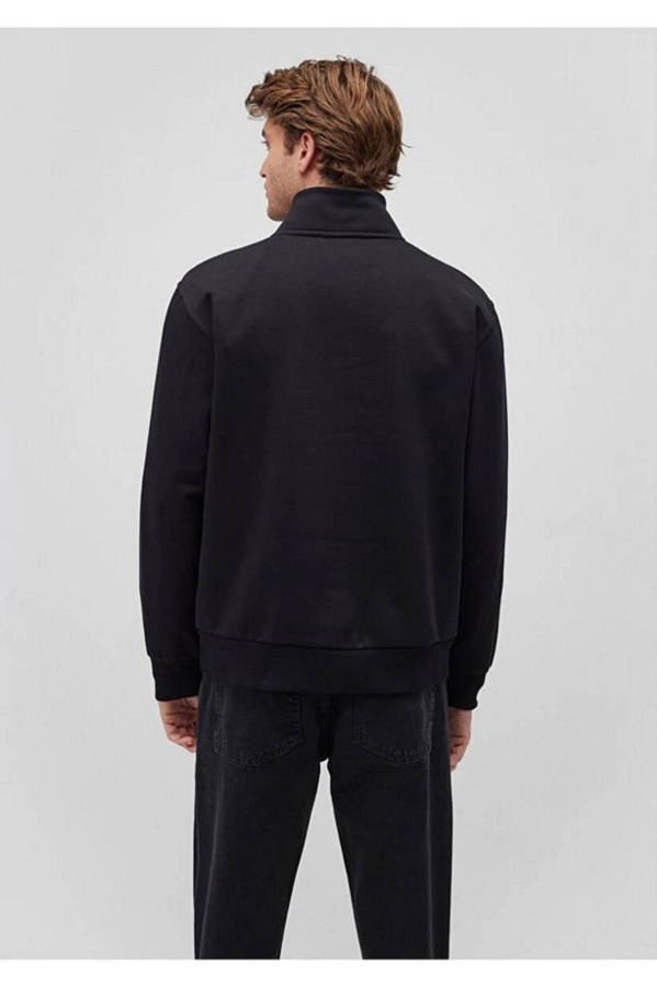 Resim Mavi Yarım Fermuarlı Erkek Sweat M0S10278-900