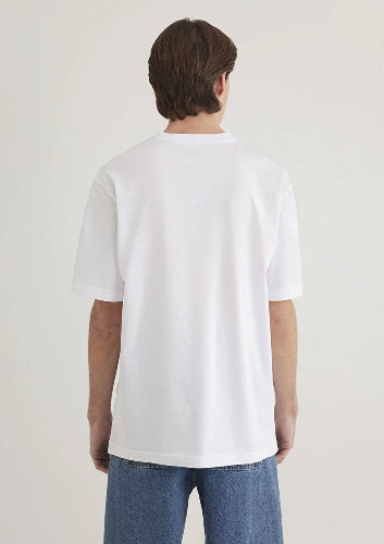 Resim Mavi Loose Erkek  T-shirt M0612750-620
