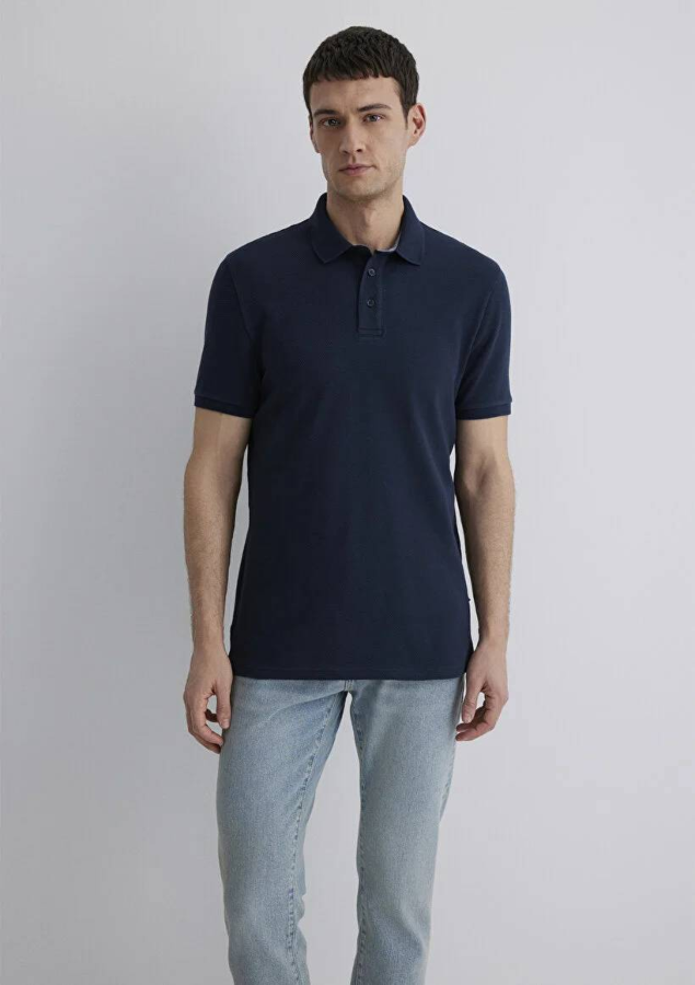 Resim Mavi Polo Erkek T-Shirt M0612534-82183
