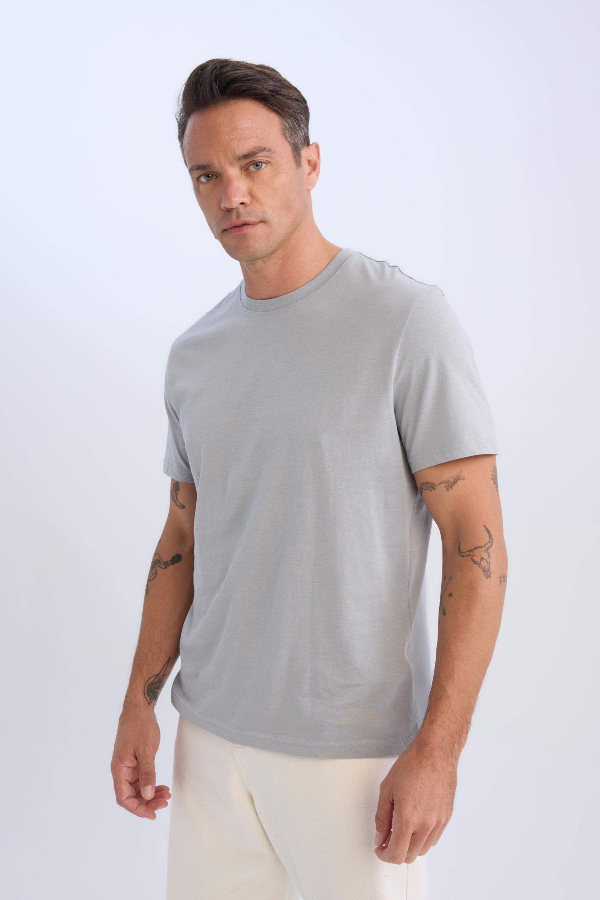 Resim Defacto Erkek  T-shirt V7699AZ/GR88