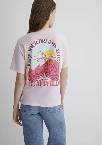 Resim Mavi Regular Kadın  T-shirt M1613169-70989