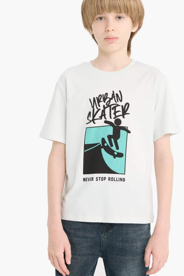 Resim Defacto Erkek Çocuk Kısa Kol T-shirt F0175A8BE516