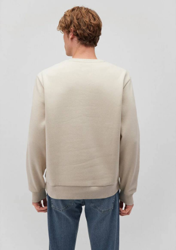 Resim Mavi Bisiklet Yaka  Loose Erkek Sweat M0S10276-70322