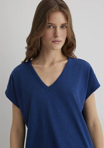 Resim Mavi Regular Kadın  T-shirt M1612380-30808