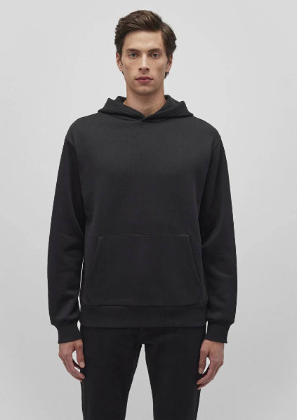 Resim Mavi Kapüşonlu  Loose Erkek Sweat M0S10275-900