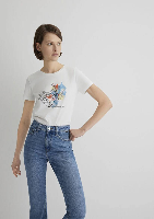Resim Mavi Slim Kadın  T-shirt M1613162-70057
