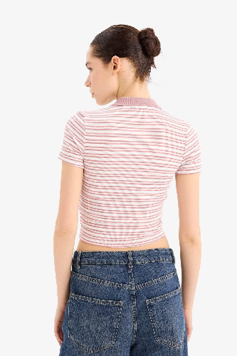 Resim Defacto Kadın Kısa Kol T-shirt E7907AXBR138
