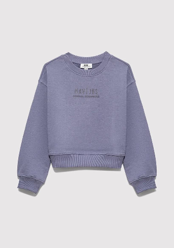 Resim Mavi Logo Baskılı Kız Çocuk Sweat M7S10146-88095