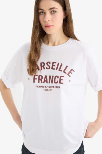 Resim Defacto Kadın T-shirt E2795AX/WT34