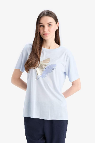 Resim Defacto Kadın T-shirt E1164AX/BE216