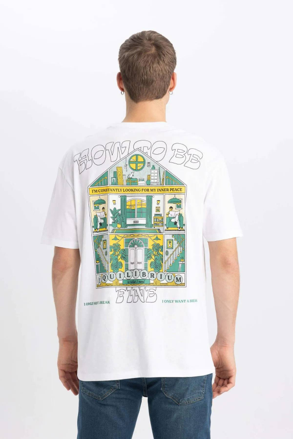 Resim Defacto Erkek  T-shirt D5568AXWT34