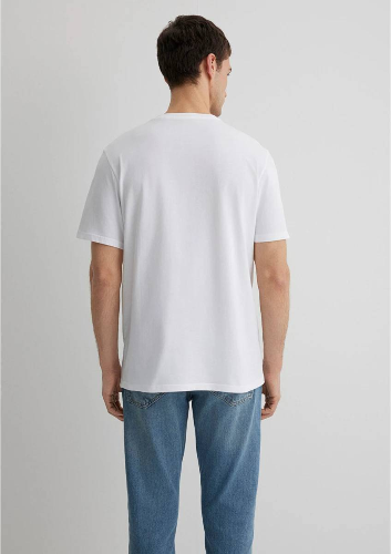Resim Mavi Relaxed Erkek  T-shirt M0612710-620