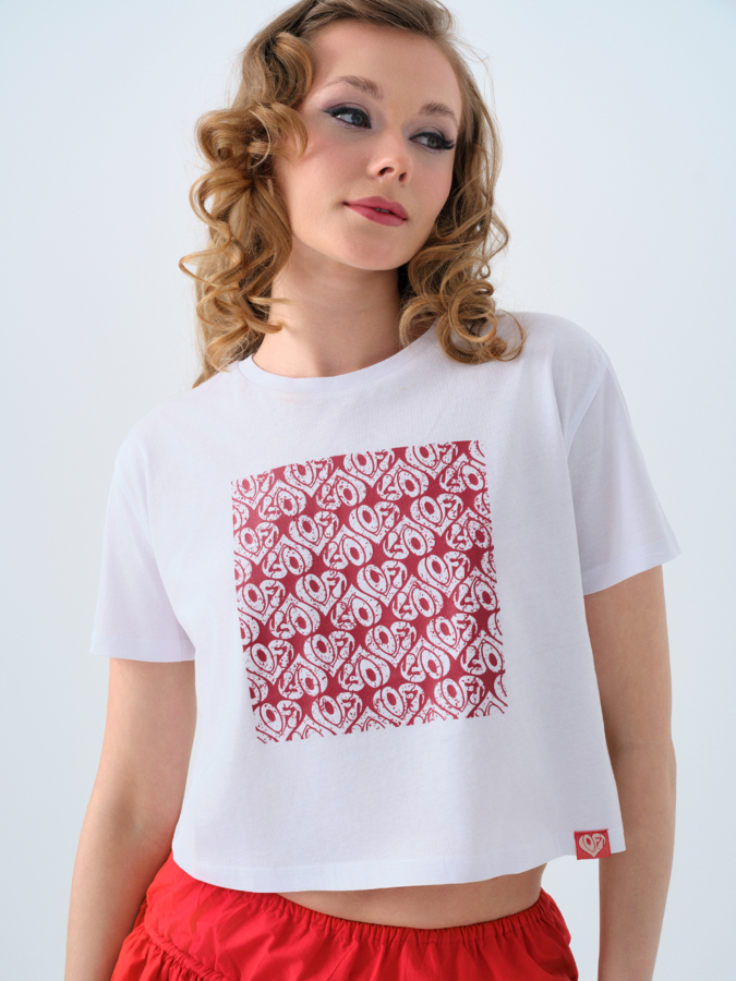 Resim Loft Kadın Long Crop T-Shirt Lf2039225