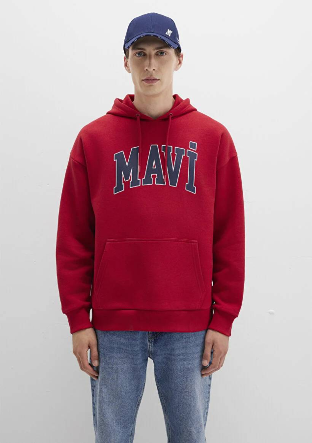 Resim Mavi Baskılı Erkek Sweat M067149-70464