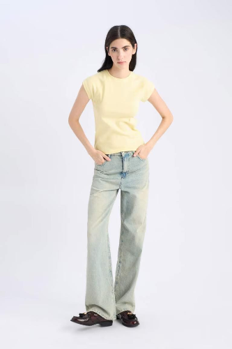 Resim Defacto Kadın T-shirt C7334AX/YL83