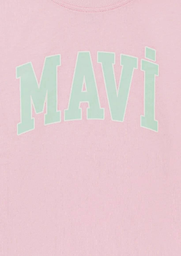 Resim Mavi Logo Tişört Toz Pembe Kız Çocuk T-Shirt M7610109-86953