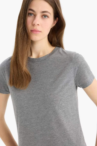 Resim Defacto Kadın Kısa Kol T-shirt W7299AZ/AR53