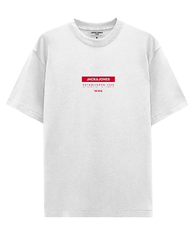 Resim Jack & Jones Jjelıjah Tee Ss Crew Neck Erkek T-shirt 12268472