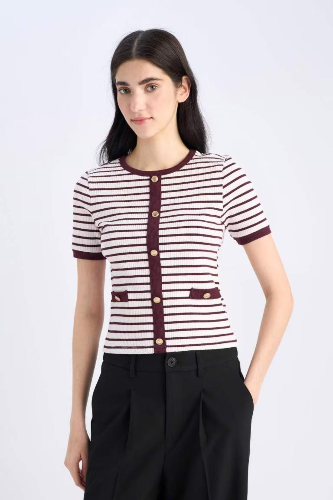 Resim Defacto Kadın Kısa Kol T-shirt C2566AX/BR248