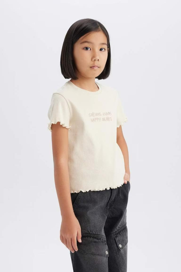 Resim Defacto Kız Çocuk  T-shirt B6689A8ER42