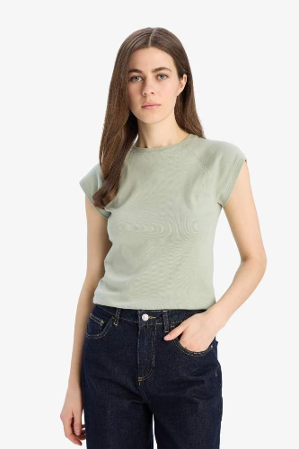 Resim Defacto Kadın T-shirt C7334AX/GN1156