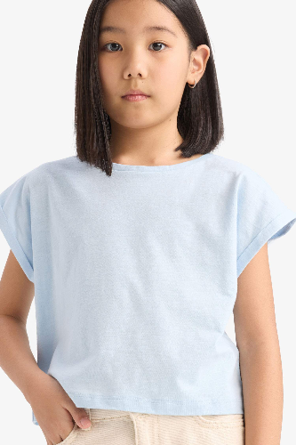 Resim Defacto Kız Çocuk Kısa Kol T-shirt C4511A8BE343