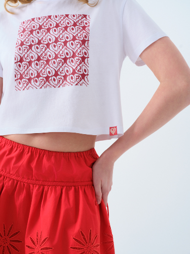 Resim Loft Kadın Long Crop T-Shirt Lf2039225