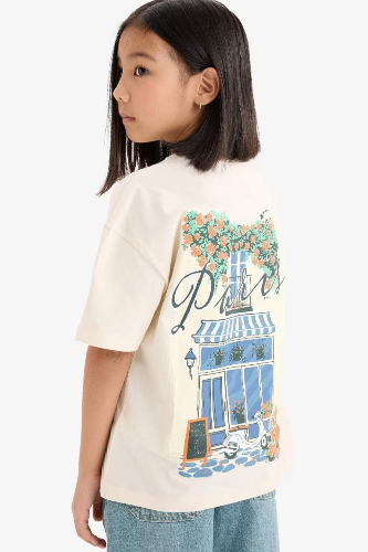 Resim Defacto Kız Çocuk Kısa Kol T-shirt E0367A8ER233