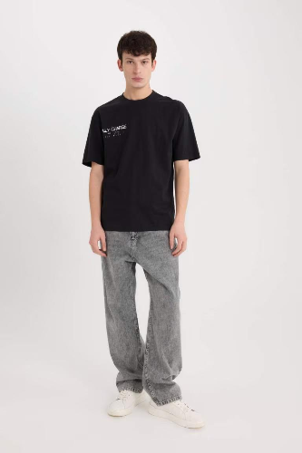 Resim Defacto Erkek  T-shirt D5583AXBK81