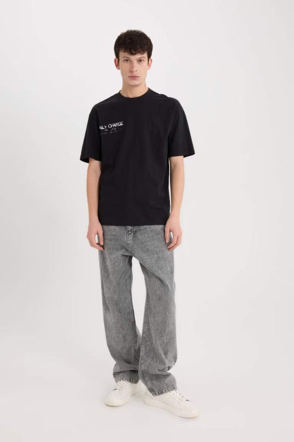 Resim Defacto Erkek  T-shirt D5583AXBK81