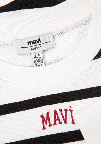 Resim Mavi Logo Baskılı Kız Çocuk Sweat M7S10038-900