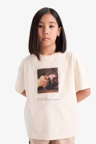 Resim Defacto Kız Çocuk T-shirt D9270A8/ER83