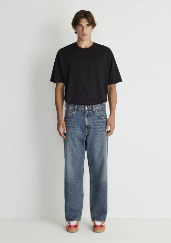 Resim Mavi Baggy Erkek Jean Pantolon M0010305-88526