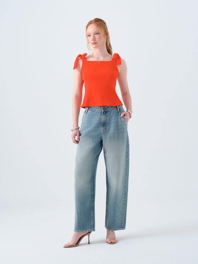 Resim Loft Kadın Slim Fit T-Shirt Lf2039136