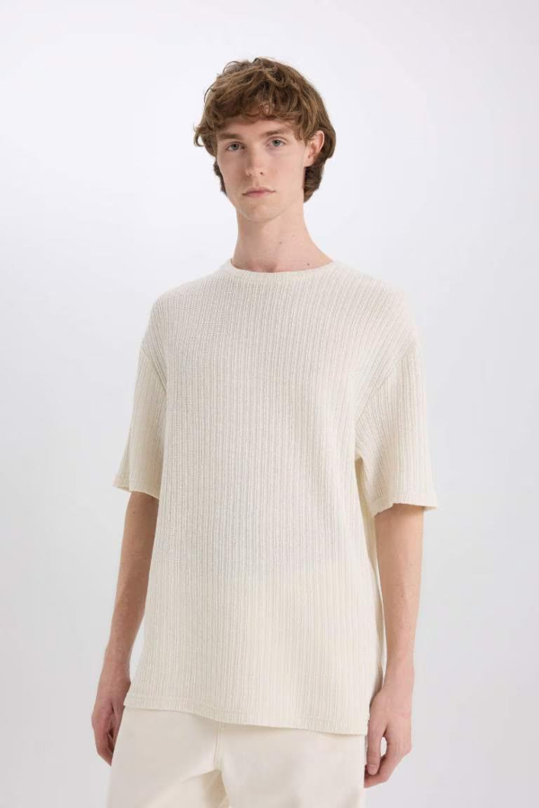 Resim Defacto Erkek  T-shirt C2726AXER238