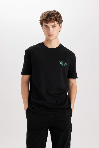 Resim Defacto Erkek  T-shirt D5467AX/BK81